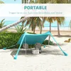 Outsunny Sonnenschutzdach Sonnensegel Wasserdicht UV- und Produktbild-Vorschau 6