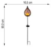 GLOBO Lampe solaire Décoration Jardin Flamme Lampe solaire Voir les images du produit 12