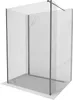Mexen Kioto Walk-in-Duschwand 130x115x30cm, Gunmetal, Produktbild-Vorschau 1