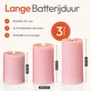 Meisterhome® 3er-Set Flammenlose LED Kerzen Rustik mit Produktbild-Vorschau 6