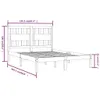 vidaXL Massivholzbett Weiß Kiefer 150x200 cm Produktbild-Vorschau 5