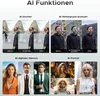 Collage of AI image editing features with before and after examples. Podgląd zdjęcia produktu