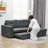 HOMCOM Schlafsofa Ecksofa mit Bettfunktion 3er Couch mit Produktbild-Vorschau 7