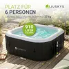 Juskys® Whirlpool SpaLuxe Schwarz/Weiß - 3000W 130 Düsen Produktbild-Vorschau 7