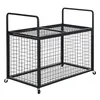 A black metal ball cart with wheels, shown from a slightly elevated front-left angle against a white background. Produktbild-Vorschau