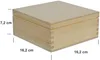 A wooden box with dimensions indicated by measurement lines and text. Produktbild-Vorschau