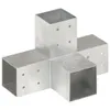 vidaXL Connettore per pali a X Metallo zincato 81 x 81 mm Anteprima dell’immagine prodotto 7