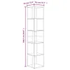vidaXL Étagère d'angle gris béton 33x33x164,5 cm Bois Voir les images du produit 8