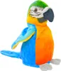 A plush toy parrot sitting on a white background. Produktbild-Vorschau
