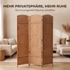 IvoQ Paravent 3 Paneele – Raumteiler – 170x120 cm – Braun Produktbild-Vorschau 3