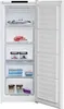 An open white freezer with various food items inside. Produktbild-Vorschau