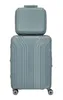 A stacked set of two blue luggage pieces, a smaller one on top of a larger one, against a white background. Anteprima dell’immagine prodotto
