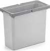 A light gray trash can with a gray rim and handles, shown from a slightly elevated front-left angle against a white background. Produktbild-Vorschau