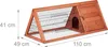Relaxdays Gabbia per conigli, casa e recinto, 2 porte, L x Anteprima dell’immagine prodotto 4