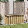 vidaXL Záhradný úložný box s úložným priestorom, prírodná Náhľad obrázku produktu 2