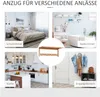 HOMCOM Wandgarderobe Garderobe mit Haken Wandmontage Produktbild-Vorschau 6