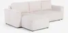 Ecksofa mit Halbinsel und ausziehbarem Bett in Rippenstoff Produktbild-Vorschau 1