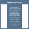 A document with a dark blue background and white text, detailing the features and usage of compression stockings. Produktbild-Vorschau