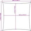 vidaXL Voile d'ombrage 160 g/m² blanc 6x6 m HDPE Voir les images du produit 7