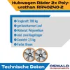 2 Stück Hubwagenräder Polyurethan 200 x 50/50 mm, Achse 20 Produktbild-Vorschau 5