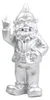 Stoobz design Gartenzwerg - silber - Mittelfinger - 20 cm Produktbild-Vorschau 2