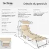 Lot de 2 bains de soleil Chloé 4 positions avec appui-tête Voir les images du produit 6