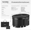 A product information graphic for a foldable ice bath, showing dimensions, technical data, and included items. Náhled obrázku produktu