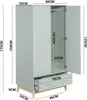 Kleiderschrank Mobili Rebecca Kala 175x80x55 MDF Kiefer Produktbild-Vorschau 7
