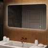 Espejo de baño de 120x70 cm, con bordes redondeados, Vista previa de la imagen del producto 5