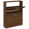 vidaXL Szafka na buty brązowy dąb 59x17x81 cm materiał Podgląd zdjęcia produktu 1