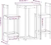 vidaXL 3-tlg. Bar-Set Massivholz Kiefer Produktbild-Vorschau 7