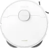 A top-down view of a white robot vacuum cleaner. Produktbild-Vorschau