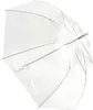 Parasol przezroczysty biały ślubny plastik/metal 82cm Podgląd zdjęcia produktu 3