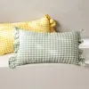 HOMLA ALAMBRA kariertes Pistazienkissen 30x50 cm Produktbild-Vorschau 7