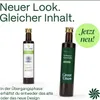 Two bottles of GreatVita Schwarzkümmelöl are shown, one with the old design and one with the new design, with promotional text. Produktbild-Vorschau
