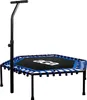 Aga FITNESS Trampolin 130 cm Blau + Griff Produktbild-Vorschau 1