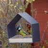 UNUS Vogelhaus Vogelfutterhaus aus Zink dunkelgrau mit Produktbild-Vorschau 2