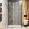 130x70x195cm Schiebetür 8mm NANO Seitenwand  U-Form Kabinen Produktbild-Vorschau 3