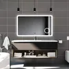 LED Badezimmer Spiegel mit Uhr 3-fache Vergrößerung Produktbild-Vorschau 2
