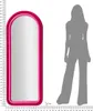 Wandspiegel mit gebogenem Stoffrahmen 160x60x4 cm Cloe - Produktbild-Vorschau 7
