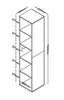 VDD Weißer Badezimmerschrank - 5 offene Fächer - Produktbild-Vorschau 5
