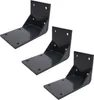 Three black metal brackets are arranged diagonally on a white background. Produktbild-Vorschau