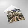 Bilder auf glas - Amerika brooklyn brücke bau - 70x70cm - Produktbild-Vorschau 2