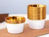 Orzeszku muffin 40×50 mm - Bianco-Oro - 100 pezzi - Stampi Anteprima dell’immagine prodotto 4