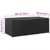vidaXL Gartenbox Poly Rattan 180x90x70 cm Schwarz -  Produktbild-Vorschau 9