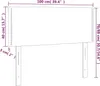 vidaXL Testata grigio chiaro 100x5x78/88 cm in velluto Anteprima dell’immagine prodotto 8