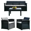 Relaxdays Gartenmöbel Set, 4-teilige Rattan Sitzgruppe, 5 Produktbild-Vorschau 1
