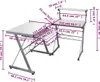 vidaXL Eck Computertisch Weiß 132x112x99 cm Holzwerkstoff - Produktbild-Vorschau 7