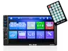 A car radio with a remote control shown against a white background. Voir les images du produit