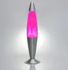 A lava lamp with pink liquid and silver base and top. Produktbild-Vorschau